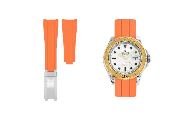 Rolex Yacht Master 16623-White Rolex Clasp Vulcan Watch Straps